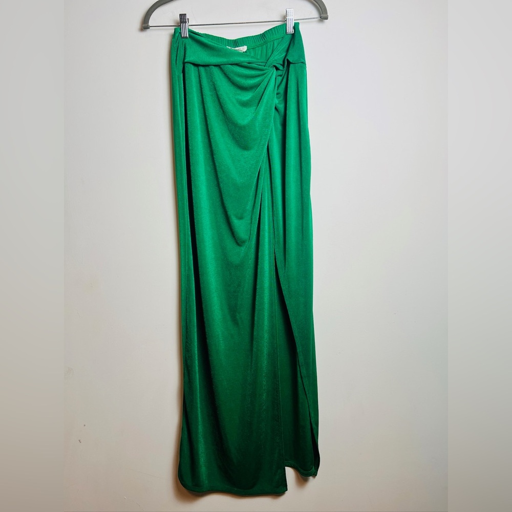12th Tribe Green Crop Top and Maxi Skirt Set